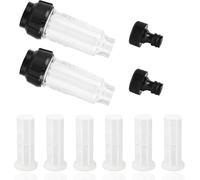 Filtre à Eau pour Nettoyeur Haute Pression, 2 Pièces Filtre à eau avec Insert de Filtre, 3/4" Nettoyeur Filtre Tuyau Arrosage, Filtre pour Nettoyeur pour Pompe Jardin, Arrosage de Jardin, Camping-Car