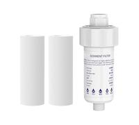 Filtre à eau pour robinet | 2 noyaux interchangeables avec ajustement parfait | Filtre à eau pour lavabo et appareils ménagers | Pour douche, machine à laver, toilettes, appartement, dortoir