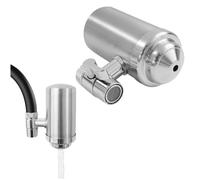 Filtre à eau pour robinet de cuisine, robinet d'eau du robinet, filtre à eau potable, système de filtration à eau très efficace, en acier inoxydable, montage facile, élimine les polluants (1 filtre en