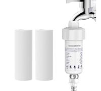 Filtre à eau pour robinet - Embout de nettoyage avec 2 noyaux interchangeables - Ajustement parfait - Filtre à eau pour lavabo et appareils ménagers - Pour machine à laver, appartement en location