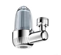 Filtre à eau pré-filtre d'évier pour pomme de douche, lave-vaisselle, chauffe-eau et machine à laver, filtre de robinet en polypropylène pour une eau plus propre, argent vif, design compact 9,5 x 8 x