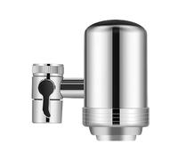 filtre a eau pureva pour robinet-salle de bain ou évier de caravane en acier inoxydable avec cartouche unique