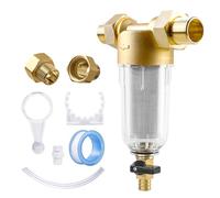 Filtre à eau réutilisable, filtre à eau de 1 pouce, filtre fin lavable avec adaptateur 3/4", pré-filtre à eau, filtre à sédiments, filtre à eau spin-down pour eau de puits