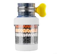 Filtre à eau rotatif pour robinet de cuisine pivotant à 360 degrés, purification en 6 étapes avec charbon actif Maifan pour eau chaude et froide, manchon réglable pour flux de bulles