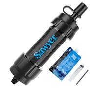 Filtre à Eau Sawyer Mini PointONE pour l'Extérieur - Élimine 100% des Microplastiques et 99,99999% des Bactéries (Noir)