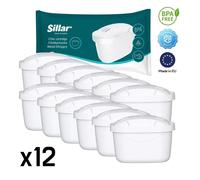 Filtre à eau Sillar, Remplacement pour filtre à eau Brita® Maxtra+® Plus, Maxtra Pro® All-in-1(12)