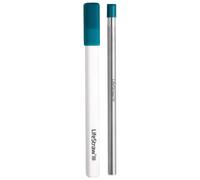 LifeStraw Sip - Paille Filtrante Réutilisable en Acier Inoxydable avec Étui, Élimine les Microplastiques, Bactéries et Parasites pour Voyage et Utilisation Quotidienne, Laguna Teal