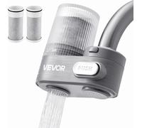 Filtre à eau VEVOR pour montage sur robinet, purificateur d'eau vertical pour évier, filtre en fibre de carbone avec 3 filtres élimine le chlore & le plomb, pour la plupart des robinets de cuisine ou