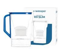 Filtre à eau Wessper D3 Slim 2,7 L bleu 1 x filtre à eau AquaMax réfrigérateur