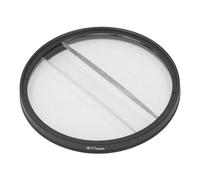 Filtre à Effet Spécial Double Demi-Lune, Filtre à Effet Dioptrique divisé par Champ Central de Traitement CNC Résistant à l'huile pour Appareils Photo (77MM)