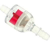 Filtre à essence - Fast Flow II - transparent et rouge, raccord de tuyau de 7mm, grande chambre à essence, longueur 57mm