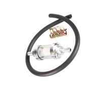 Filtre à essence intérieur de moto de 8mm, avec clips de tuyau d'essence, adapté for Scooter, Pit Dirt Bike, ATV universel(Silver)