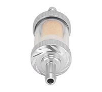 Filtre à essence Shanrya pour moto, filtre à carburant universel, résistance à la chaleur, compatible avec les motos de 6 mm de diamètre, argenté