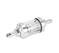 Filtre à essence universel pour moteur à pétrole en verre chromé, essence 5/16, 8 mm, argent pour motos