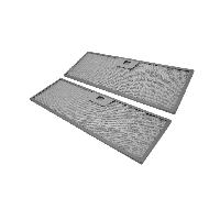 Filtre à graisse en métal (2pcs) 137x410mm d'origine SMEG pour KSET9X...