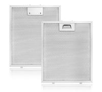 Filtre à Graisse en Métal, 2Pcs Filtre à Graisse Métallique pour Hotte Aspirante 320 x 260mm, Filtre Hotte Aspirante, Filtre Hotte Universelle, Compatible avec la Plupart des Hottes Aspirantes