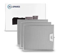 Filtre à graisse métallique 300x253x7mm (3x) Convient à diverses hottes aspirantes de AEG / Zanussi - Fitres d'AllSpares G