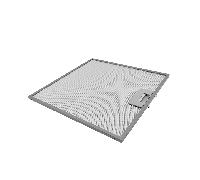 Whirlpool Filtre à graisse d'origine Scholtes 481248058144 métal 320 x 320 mm