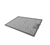 Filtre à graisse en métal 388x265mm d’origine Pitsos 742967 / 00742967