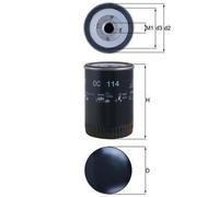 Filtre À Huile À Vis 93Mm MAHLE Pour CHEVROLET CORVETTE Convertible (1YY)