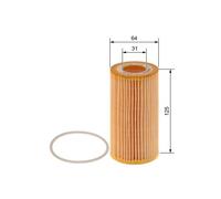 Bosch Filtre à huile P9244 – Sépare suie et particules métalliques, lubrification fiable du moteur