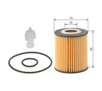 Bosch Filtre à huile automobile P7090 – Sépare suie et particules métalliques, lubrification fiable