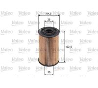 Filtre à huile Cartouche filtrante 586579 VALEO pour HYUNDAI KIA