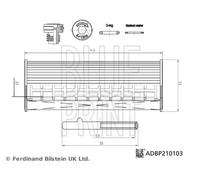 Filtre à huile Cartouche filtrante ADBP210103 BLUE PRINT pour GENESIS HYUNDAI