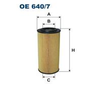 Filtre à huile Cartouche filtrante OE 640/7 FILTRON pour MERCEDES-BENZ