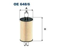 Filtre à huile Cartouche filtrante OE 648/6 FILTRON pour OPEL CHEVROLET FIAT