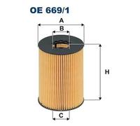 Filtre à huile Cartouche filtrante OE 669/1 FILTRON pour NISSAN OPEL RENAULT