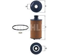Filtre à huile Cartouche filtrante OX 1141D KNECHT pour SSANGYONG KORANDO REXTON