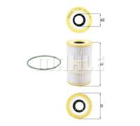 Filtre à huile Cartouche filtrante OX 1185D KNECHT pour AUDI A5 A4 B8 A8 D4 Q7