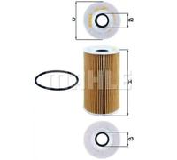 Filtre à huile Cartouche filtrante OX 128/1D MAHLE pour PORSCHE BOXSTER CAYENNE