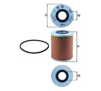 Filtre à huile Cartouche filtrante OX 15D MAHLE pour RENAULT ASTON MARTIN GAZ