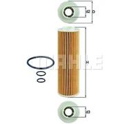 Filtre à huile Cartouche filtrante OX 183/5D MAHLE pour MERCEDES-BENZ SLK