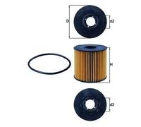 Filtre à huile Cartouche filtrante OX 210D MAHLE pour NISSAN OPEL RENAULT