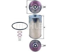 Filtre à huile Cartouche filtrante OX 30D KNECHT pour MERCEDES-BENZ STEYR