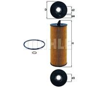 Filtre à huile Cartouche filtrante OX 361/4D MAHLE pour BMW X5 1 1 Décapotable 3
