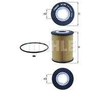Filtre à huile Cartouche filtrante OX 380D MAHLE pour MERCEDES-BENZ CHRYSLER