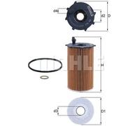 MAHLE ORIGINAL OX 417D Filtre à huile