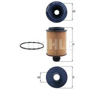 Filtre à huile Cartouche filtrante OX 559D KNECHT pour OPEL SAAB CHEVROLET