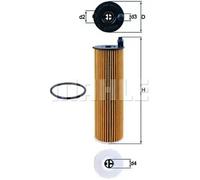 Filtre à huile Cartouche filtrante OX 823/6D MAHLE pour MERCEDES-BENZ GLC Coupe