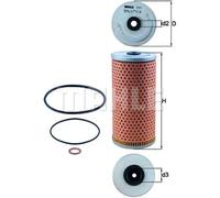 Filtre à huile Cartouche filtrante OX 92D KNECHT pour MERCEDES-BENZ ISDERA