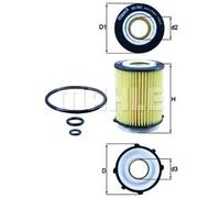 Filtre à huile Cartouche filtrante OX 982D KNECHT pour MERCEDES-BENZ INFINITI