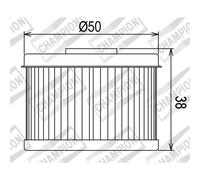 Filtre À Huile Champion COF013 Pour Kawasaki 450 KFX R KSF450 2008-2014