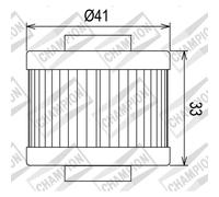 Filtre à Huile Champion COF085 pour Peugeot 125 Geopolis 4T 2007-2012