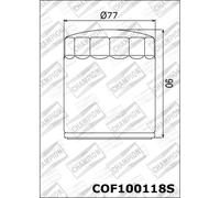 Champion Autoparts Filtre à huile COF100118S - Filtre vissé pour Peugeot Renault Citroën