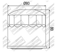 Filtre À Huile Champion COF102 Pour Honda VF 1000 F2 Bol D Or 1985-1985