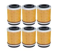 Filtre à huile de moto compatible Compatible avec XT125 XT200 XT225 XT250T XT350 TT225 TT350 TT600 E R TW200 BW200 BW350 TTR225 TTR230 disponible en 2 4 6 pièces(6PCS-YELLOW)